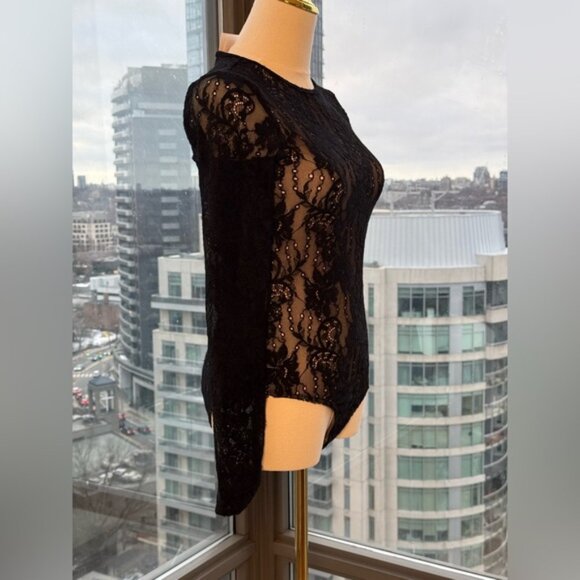 🆕 ZIMMERMANN 🧿 NWT Lace Long Sleeve Bodysuit, Black Sz 0 US 2 - Picture 8 of 16